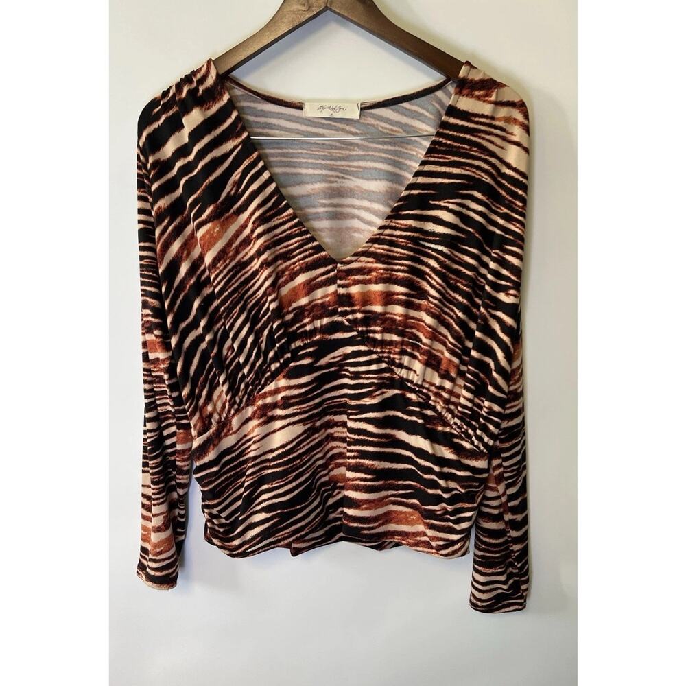 Retro Y2k Babyfoll Top Animal Print 1X 14/16 Grunge Ruched Tiger Cat Grunge Club